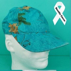Real Tree Signature Xtreme Teal Blue Camo Adjustable Baseball Cap Hat